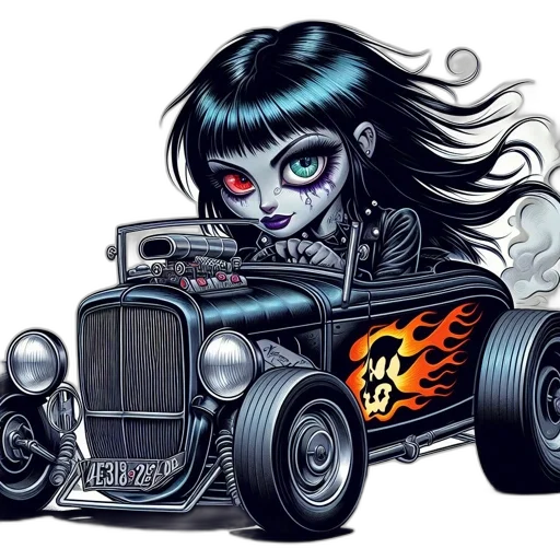 car, comic book art, concept art, cartoon transparent PNG cut-out