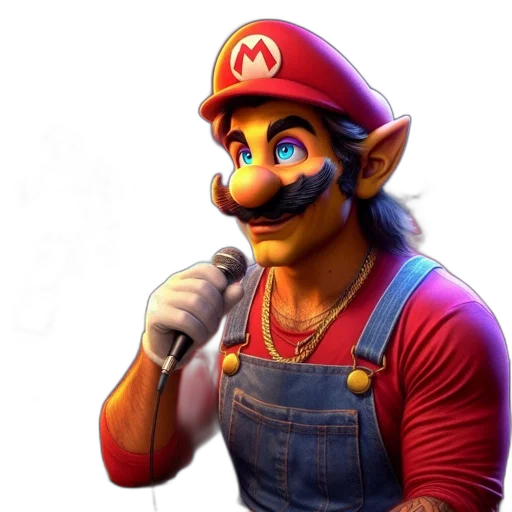 face, mask, hat, staff transparent PNG cut-out