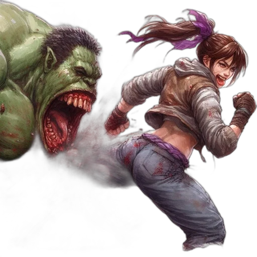 concept art, fantasy art, comic book art, photorealistic transparent PNG cut-out