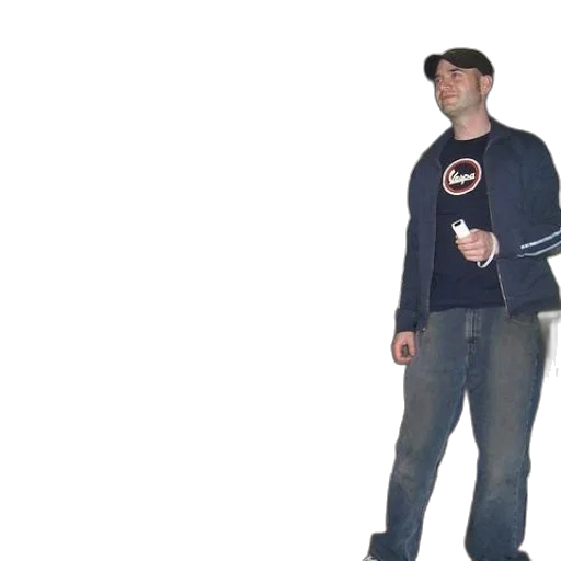 jacket, hat, staff, creature transparent PNG cut-out