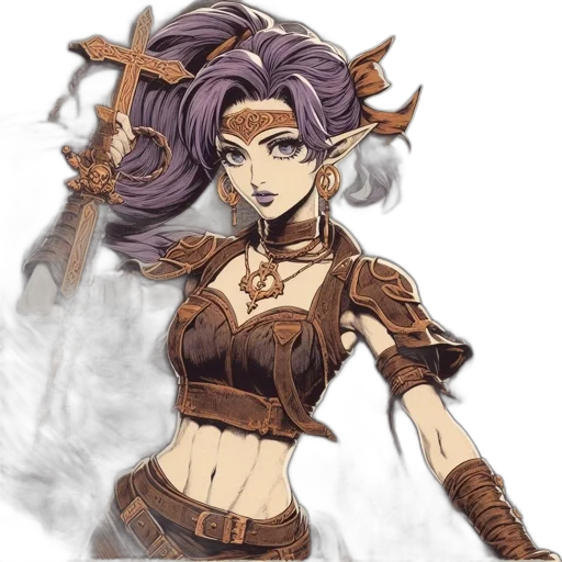 staff, fantasy art, concept art, anime transparent PNG cut-out