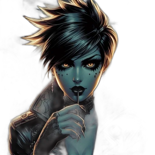 face, comic book art, concept art, fantasy art transparent PNG cut-out