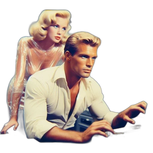 comic book art, vaporwave, concept art, 3d render transparent PNG cut-out