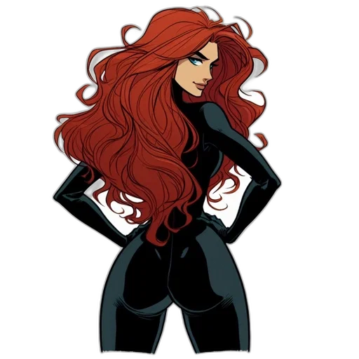 hair, comic book art, cartoon, concept art transparent PNG cut-out