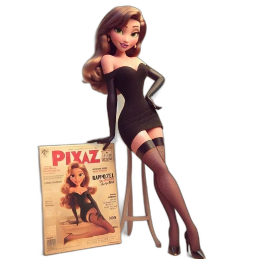 dress, cartoon, concept art, 3d render transparent PNG cut-out