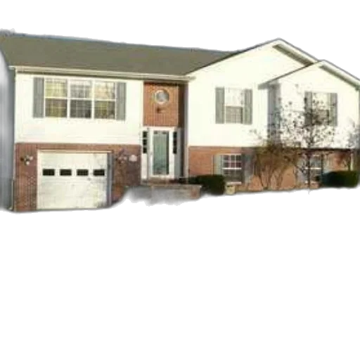 3d render, photorealistic, concept art, two-story transparent PNG cut-out