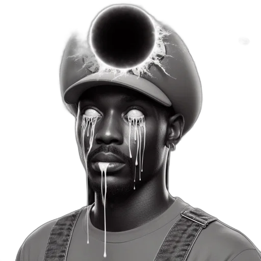 face, hat, staff, concept art transparent PNG cut-out