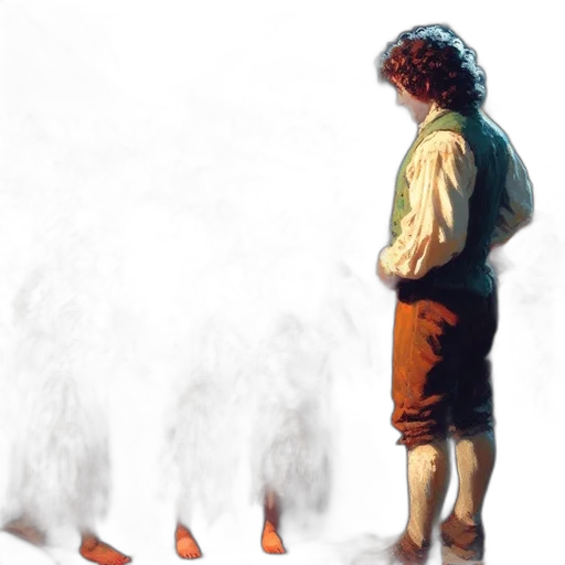 shoes, jacket, staff, concept art transparent PNG cut-out