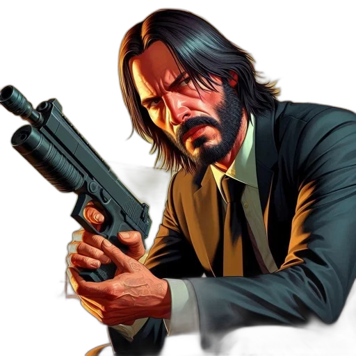 weapon, comic book art, concept art, pixel art transparent PNG cut-out