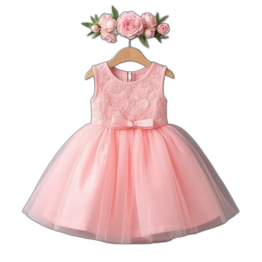 dress, 3d render, pastel, baby transparent PNG cut-out