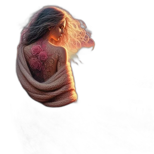 face, hair, mask, creature transparent PNG cut-out