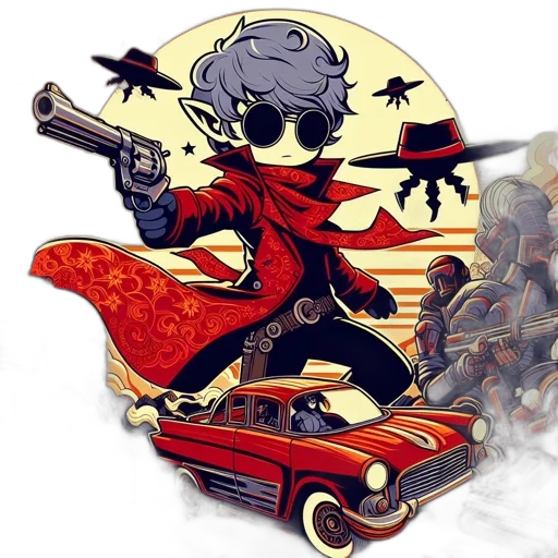 car, jacket, concept art, comic book art transparent PNG cut-out