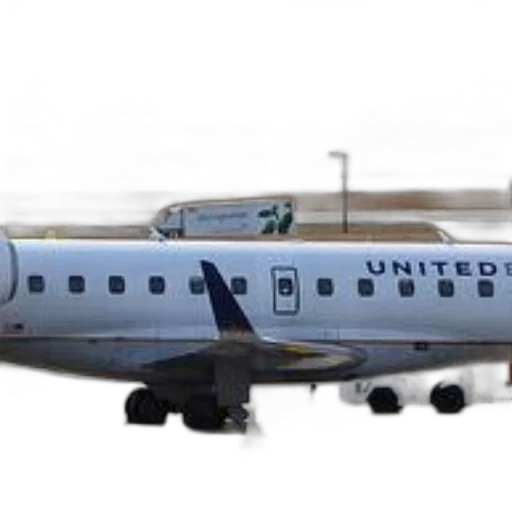 united, airlines, airplane, parked transparent PNG cut-out
