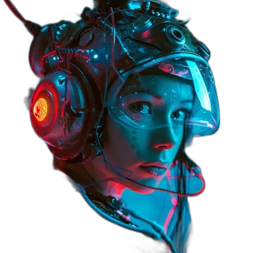 robot, mask, face, creature transparent PNG cut-out