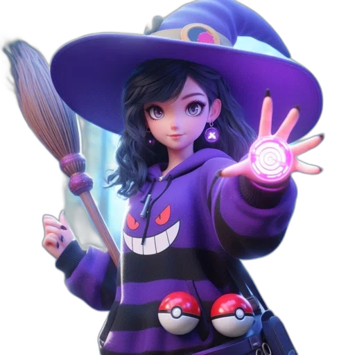 staff, hat, weapon, jacket transparent PNG cut-out