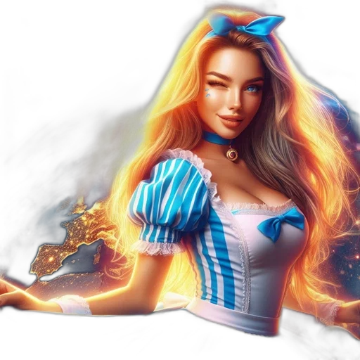 dress, fantasy art, comic book art, concept art transparent PNG cut-out