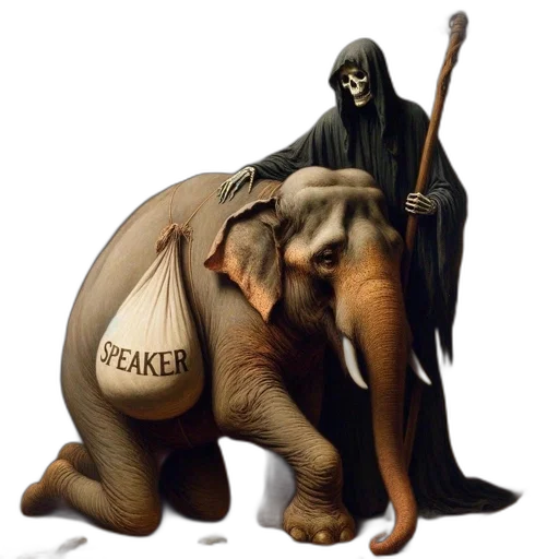 creature, concept art, elephant, carries transparent PNG cut-out