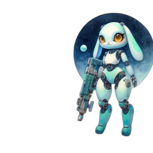 robot, weapon, staff, concept art transparent PNG cut-out