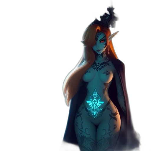 dress, crown, staff, mask transparent PNG cut-out