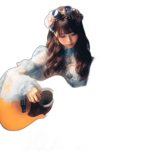 shoes, hair, dress, photorealistic transparent PNG cut-out