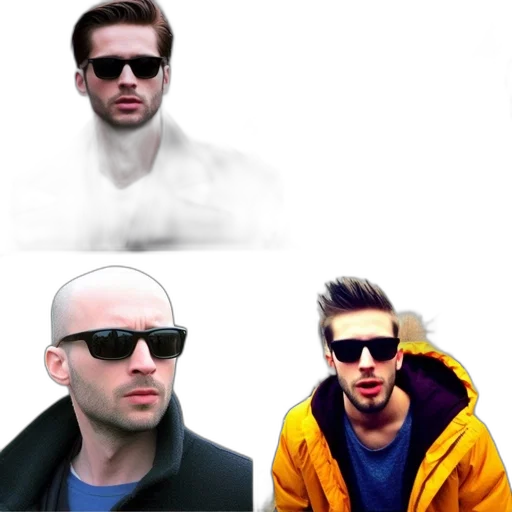 jacket, face, photorealistic, concept art transparent PNG cut-out