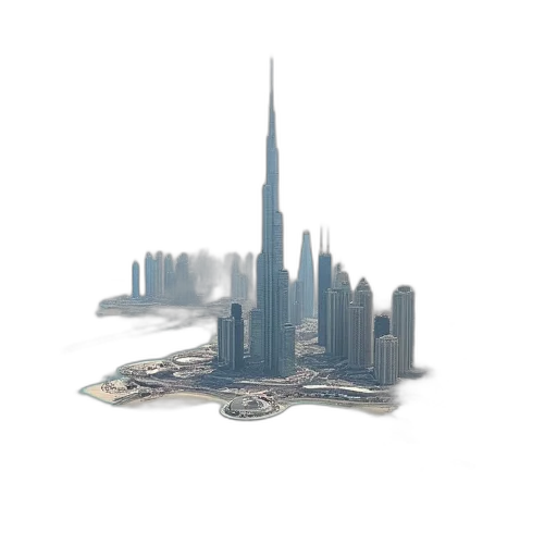 building, 3d render, concept art, photorealistic transparent PNG cut-out
