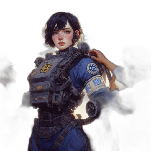 staff, weapon, robot, jacket transparent PNG cut-out
