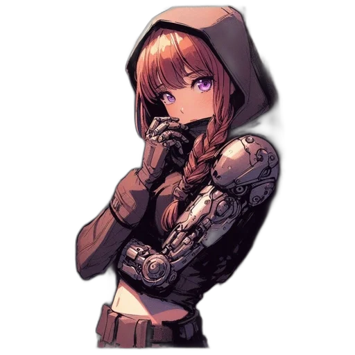 jacket, weapon, robot, sword transparent PNG cut-out