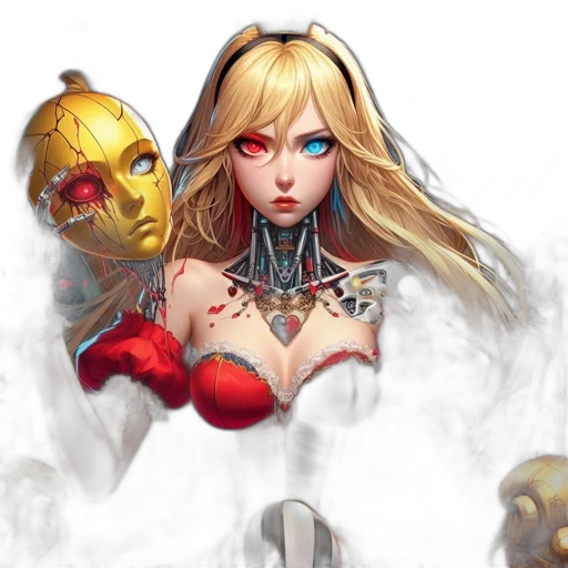 mask, robot, fantasy art, concept art transparent PNG cut-out
