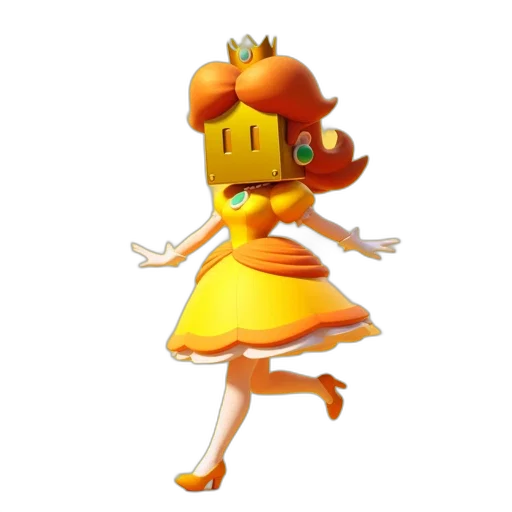 dress, crown, robot, staff transparent PNG cut-out