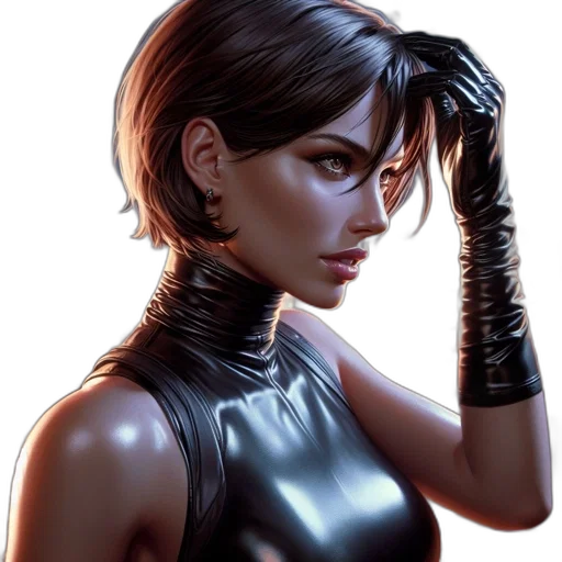 comic book art, concept art, cyberpunk, photorealistic transparent PNG cut-out