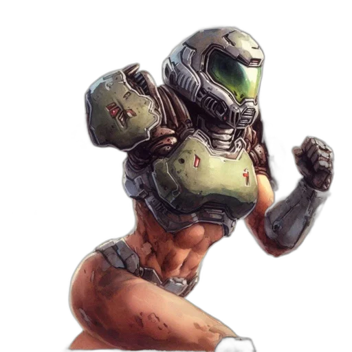 robot, weapon, concept art, cyberpunk transparent PNG cut-out