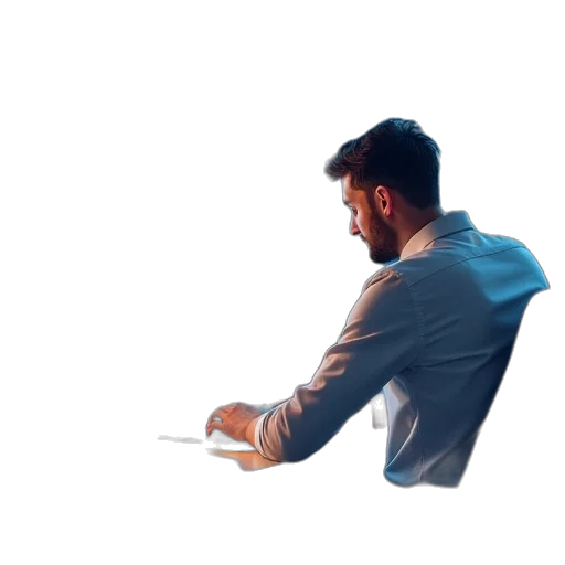 staff, jacket, face, robot transparent PNG cut-out