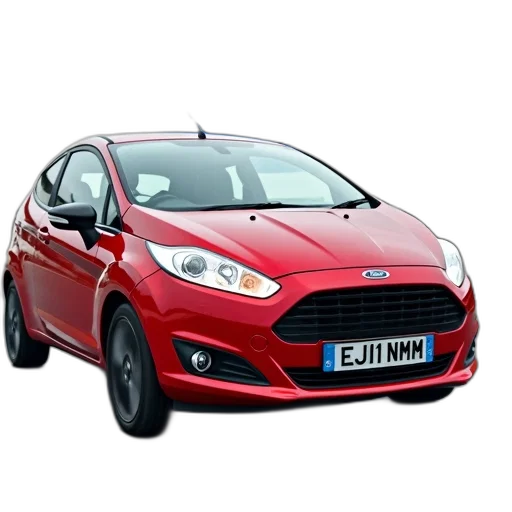car, 3d render, red, compact transparent PNG cut-out