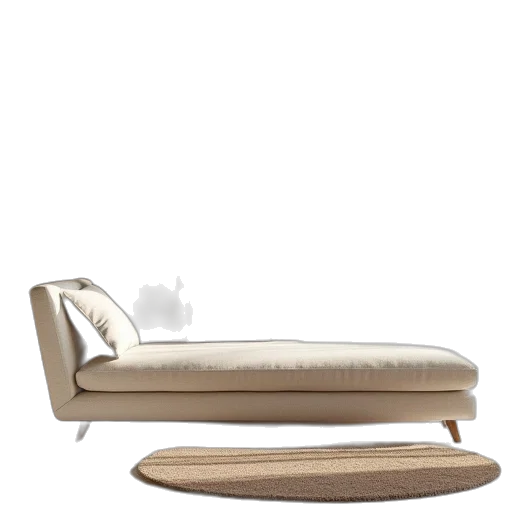 furniture, 3d render, earth tones, daybed transparent PNG cut-out