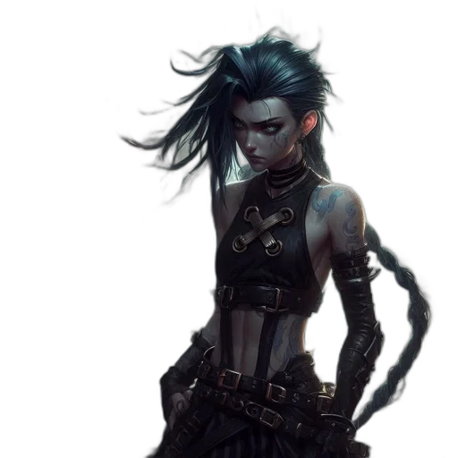 staff, dress, concept art, cyberpunk transparent PNG cut-out