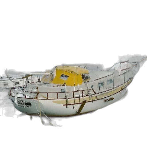 3d render, concept art, underwater, sailboat transparent PNG cut-out
