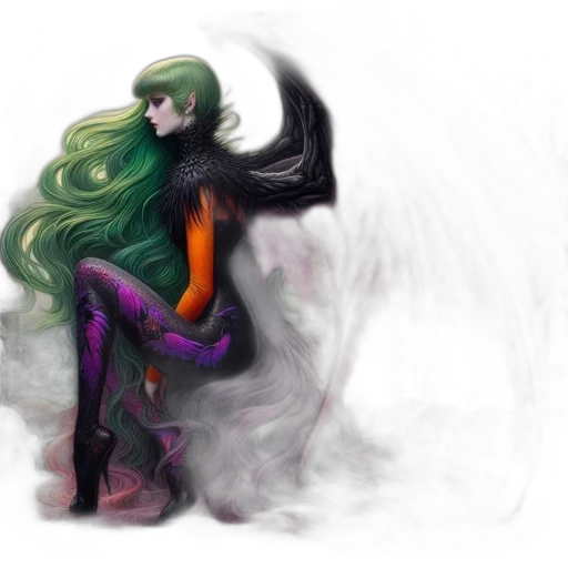 hair, dragon, fantasy art, concept art transparent PNG cut-out