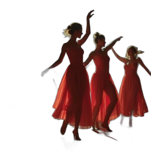 dress, red, dance, performance transparent PNG cut-out