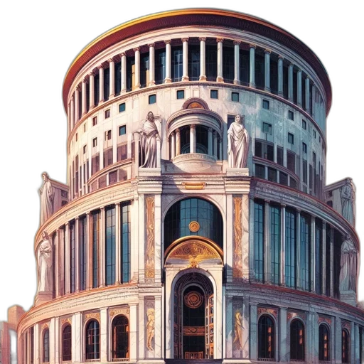 building, crown, robot, concept art transparent PNG cut-out