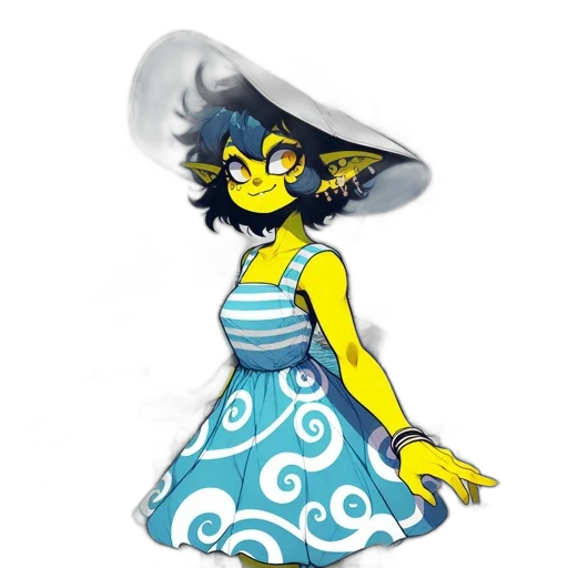 dress, hat, staff, crown transparent PNG cut-out