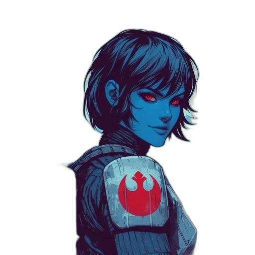 jacket, face, comic book art, concept art transparent PNG cut-out