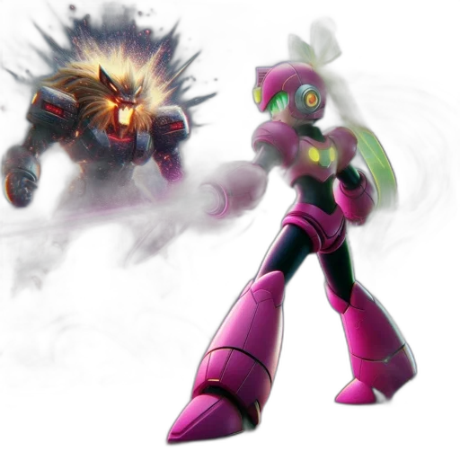 robot, weapon, concept art, 3d render transparent PNG cut-out