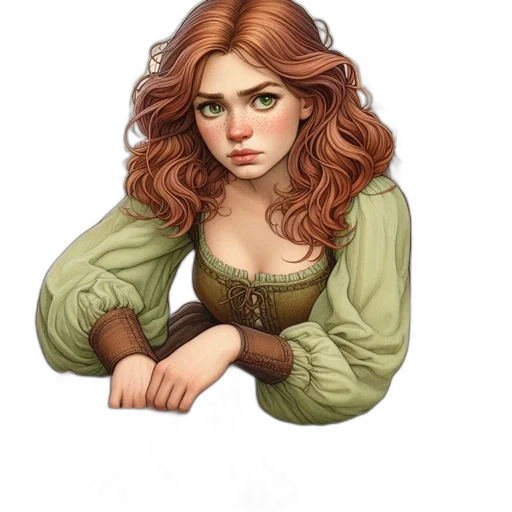 dress, face, jacket, staff transparent PNG cut-out