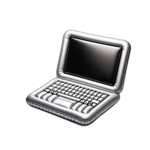 jewelry, 3d render, inflatable, laptop transparent PNG cut-out