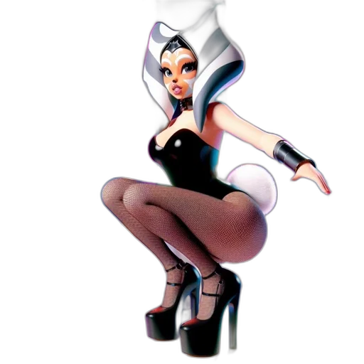 dress, robot, concept art, 3d render transparent PNG cut-out