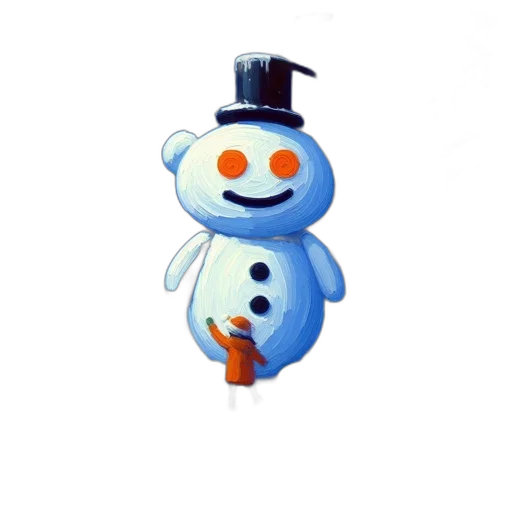 robot, staff, hat, creature transparent PNG cut-out