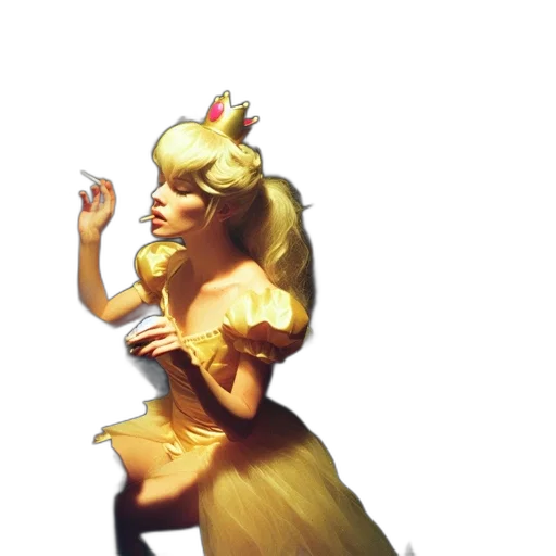 crown, dress, staff, dragon transparent PNG cut-out