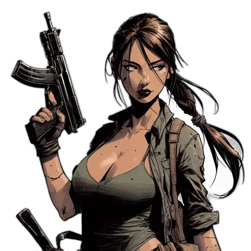 weapon, comic book art, concept art, cartoon transparent PNG cut-out