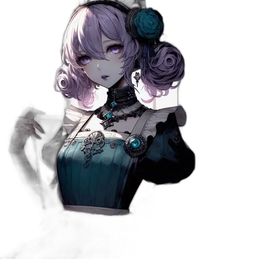 staff, dress, mask, flower transparent PNG cut-out